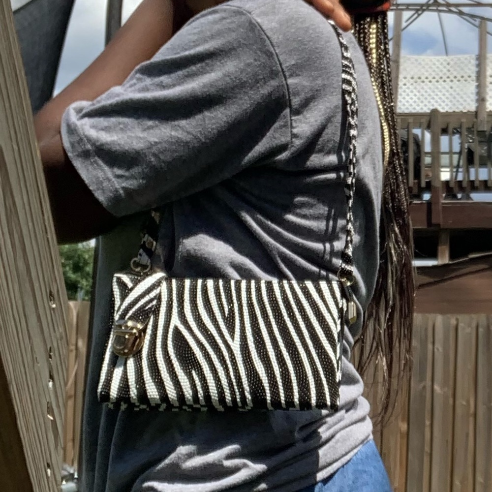 Zebra print purse